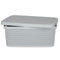 Opbergbak met Deksel Grijs Plastic 13 L 28 x 15 x 39 cm (12 Stuks)
