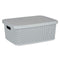 Opbergbak met Deksel Grijs Plastic 13 L 28 x 15 x 39 cm (12 Stuks)