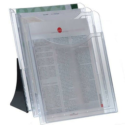 Toonbankdisplay Archivo 2000 Archiplay Desktop Din A4 Transparant Verticaal 3 Compartimenten