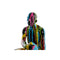 Decoratieve figuren DKD Home Decor 25,5 x 14 x 21,5 cm Zwart Multicolour (2 Stuks)