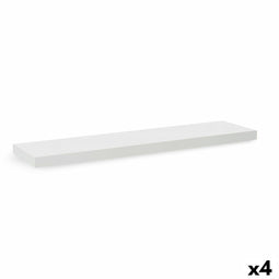 Planken Confortime Hout MDF Wit 23,5 x 80 x 3,8 cm (4 Stuks)