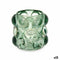 Kaarshouder Microbolletjes Groen Kristal 8,4 x 9 x 8,4 cm (12 Stuks)