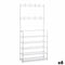 Schoenenrek Kapstok 5 Planken 80 x 29 x 175 cm Wit Metaal (6 Stuks)