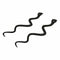 Halloween Decoraties Slang Zwart 35 cm (2 Stuks)