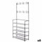 Schoenenrek 80 x 29 x 175 cm 5 Planken Kapstok Zwart Metaal (6 Stuks)