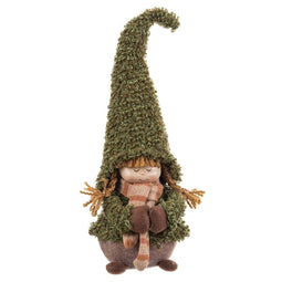 Kerstversiering Bruin Groen Polyresin Weefsel Meisje 13 x 12 x 41 cm