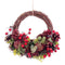 Kerstkroon Bruin Rood Multicolour Rotan Plastic Foam Ananas 24 x 22 x 8 cm