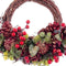 Kerstkroon Bruin Rood Multicolour Rotan Plastic Foam Ananas 24 x 22 x 8 cm