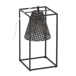 Bureaulamp 20 x 20 x 42 cm Zwart Gouden Metaal