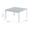 Hoofdtafel Thais 70 x 70 x 41 cm Aluminium Wit