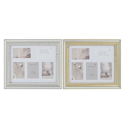 Fotolijsten DKD Home Decor Luxury 46,5 x 2 x 40 cm Kristal Zilverkleurig Gouden polyestyreen Trad...