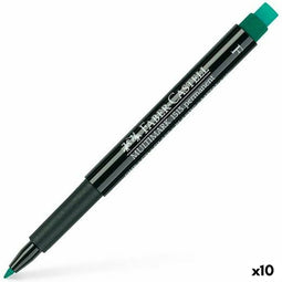 Permanente markeerstift Faber-Castell Multimark 1513 F Groen (10 Stuks)