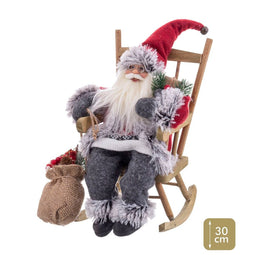 Kerstversiering Multicolour Hout Plastic Polyresin Weefsel 30 cm