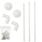 Stang Douchegordijn 90 x 90 cm Wit Aluminium (18 Stuks)
