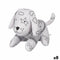 Knuffel om in te kleuren Wit Zwart Stof 13 x 14 x 20 cm Hond (8 Stuks)