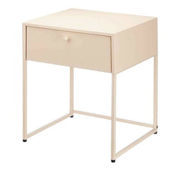 Bijzettafel Bruin Beige Metaal 42 x 50 x 35 cm