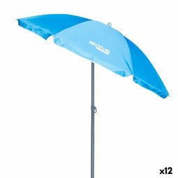 Parasoll Aktive UV50 Ø 180 cm Blauw Polyester Aluminium 180 x 187,5 x 180 cm (12 Stuks)