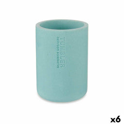 Tandenborstelhouder Blauw Hars 7,8 x 10,5 x 7,8 cm (6 Stuks)
