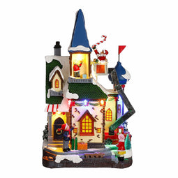 Kerstversiering Licht Scène Huis (20,5 x 14,5 x 34 cm)