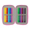 Dubbele etui Trolls Roze 12.5 x 19.5 x 4 cm (28 Onderdelen)