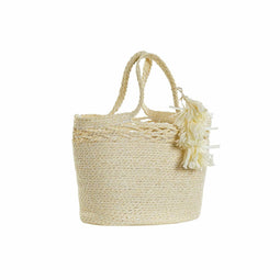 Mand DKD Home Decor 36 x 29 x 48 cm Beige Natuurlijke Vezel Boho