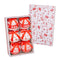 Kerstballen HO-HO Wit Rood Papier Polyfoam 7,5 x 7,5 x 7,5 cm (6 Stuks)