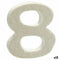 Decoratie polyestyreen Cijfer 8 (2 x 15 x 10 cm) (12 Stuks)