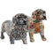 Decoratieve figuren Home ESPRIT Multicolour Hond Mediterrane 21 x 6 x 12 cm (2 Stuks)