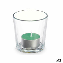 Geurkaars 7 x 7 x 7 cm (12 Stuks) Glas Bamboe
