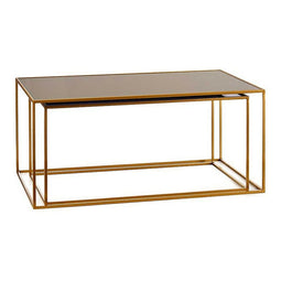 Set van 2 tafels Zwart Gouden Kristal Metaal (2 pcs)