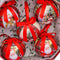 Kerstballen Rood Multicolour Papier Polyfoam Sneeuwpop 7,5 x 7,5 x 7,5 cm (5 Stuks)