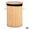 Wasmand Natuurlijk Zwart Metaal Bamboe 48 L Hout MDF (4 Stuks)
