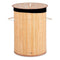 Wasmand Natuurlijk Zwart Metaal Bamboe 48 L Hout MDF (4 Stuks)
