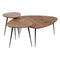 Set van 3 tafels Zwart Natuurlijk Ijzer Acacia 86 x 81 x 43 cm (3 Stuks)