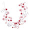 Kerstkrans Wit Rood Plastic Foam 125 cm
