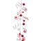 Kerstkrans Wit Rood Plastic Foam 125 cm