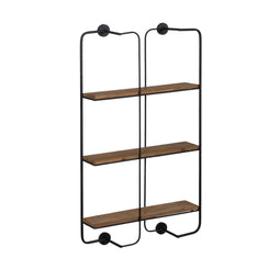 Planken Bruin Zwart Ijzer 47,5 x 13 x 89 cm