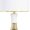 Bureaulamp 32 x 32 x 45,5 cm Keramisch Synthetisch materiaal Gouden Wit