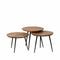 Set van 3 tafels Hout Metaal Ijzer Acacia 50 x 50 x 45 cm