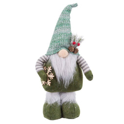 Kerstversiering Wit Groen Metaal Weefsel 20 x 8 x 42 cm
