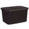 Opbergbak met Deksel Bruin Plastic 19 L 28 x 22 x 39 cm (12 Stuks)