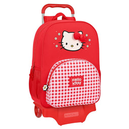 Schoolrugzak met Wielen Hello Kitty Spring Rood (33 x 42 x 14 cm)