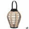 Kaarshouder Lykta Met handvat Beige Hout Stof 25 x 30 x 25 cm (2 Stuks)