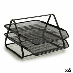 Classificatiebak Zwart Metaal 30 X 34,5 X 21 cm (6 Stuks)