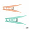 Kledinghaken Wooow Plastic 18 Onderdelen 8,6 cm (36 Stuks)