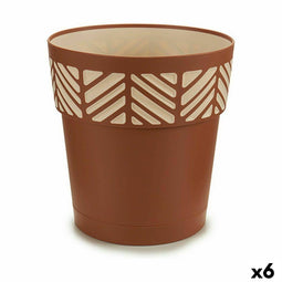 Zelfwaterende bloempot Stefanplast Orfeo Terra cotta Plastic 25 x 25 x 25 cm (6 Stuks)