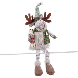 Kerstversiering Multicolour Zand Weefsel Rendier 18 x 11 x 60 cm