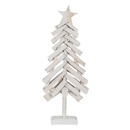 Kerstboom Wit Paulownia hout 34 x 11 x 90 cm