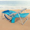 Strandstoel Aktive Opvouwbaar Blauw 53 x 80 x 58 cm (2 Stuks)