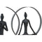 Decoratieve figuren DKD Home Decor Zwart Bruin Aluminium Mangohout Yoga Modern (23 x 10 x 27 cm)...